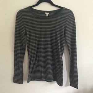 Gray striped long sleeve